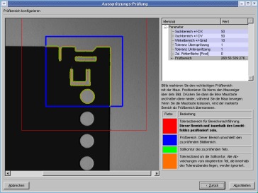 Parametrierung Konturkontrolle